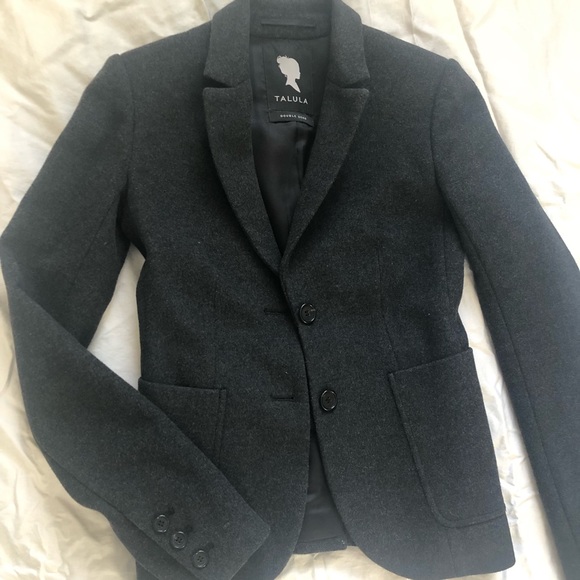 Talula Wool Blazer - Dark Grey Size 00 - Picture 2 of 5